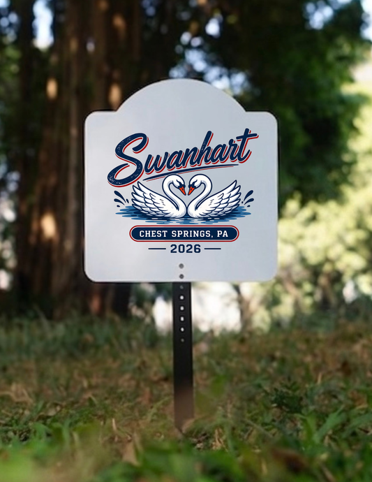 Swanhart Strong 10-Inch Aluminum Lawn Sign with Stake
